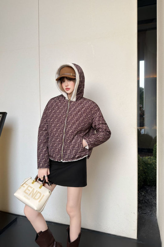 Fend NEW reversible hooded jacket