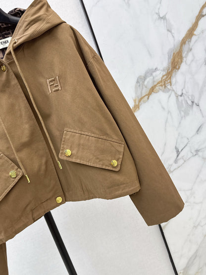 Fend NEW Hooded drawstring jacket