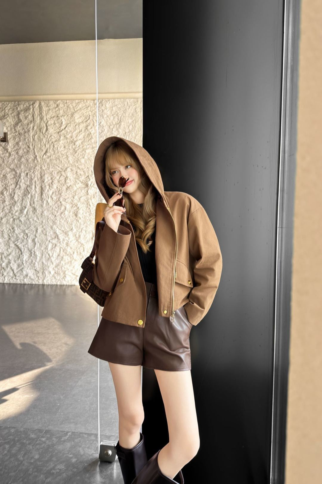 Fend NEW Hooded drawstring jacket