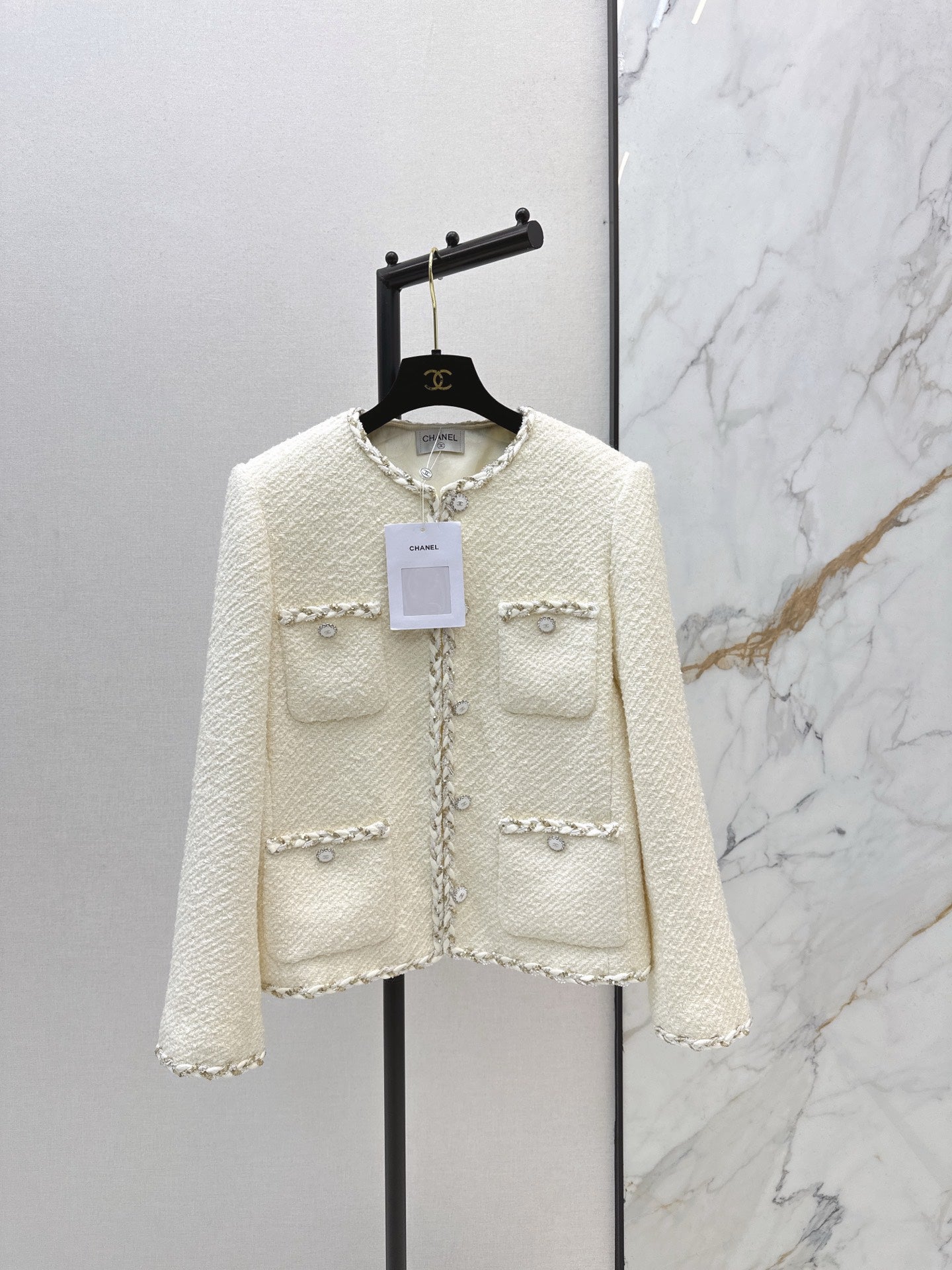 Chan NEW woven tweed jacket