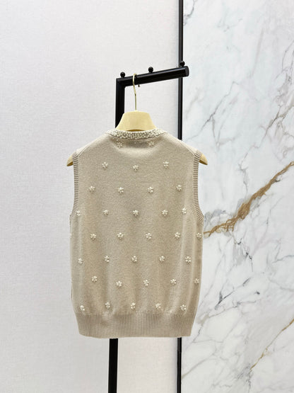 Miu NEW beading flowervest