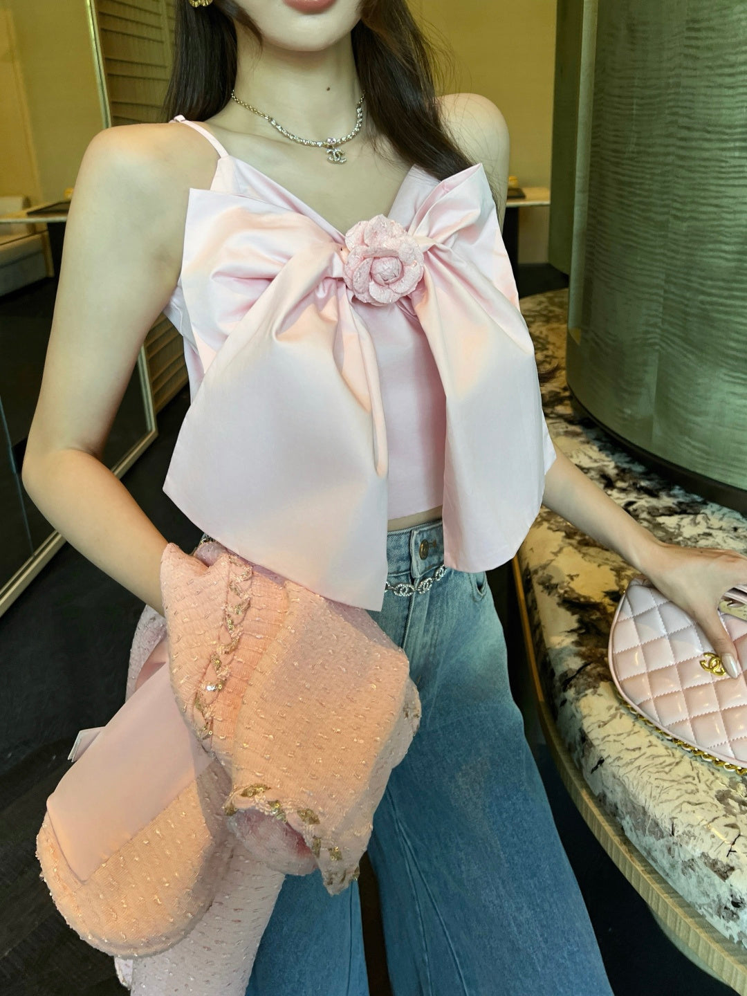 Chan NEW bow camisole