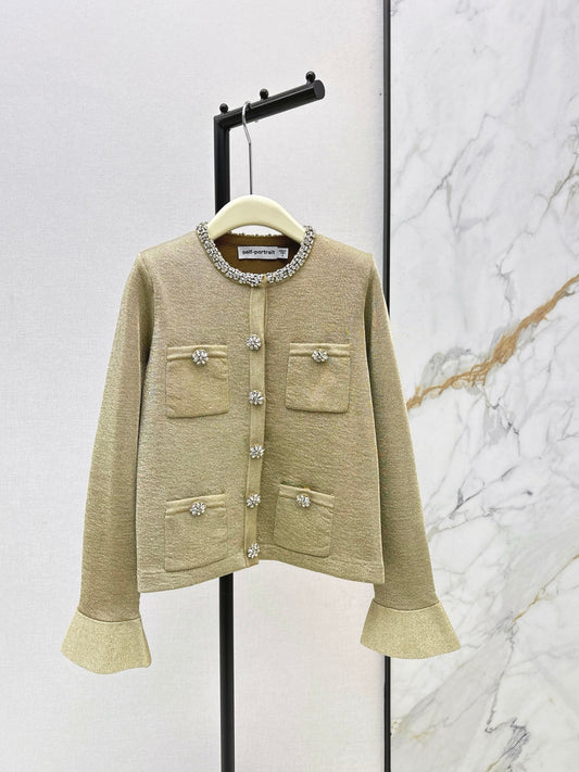 Sp NEW rhinestones knit cardigan