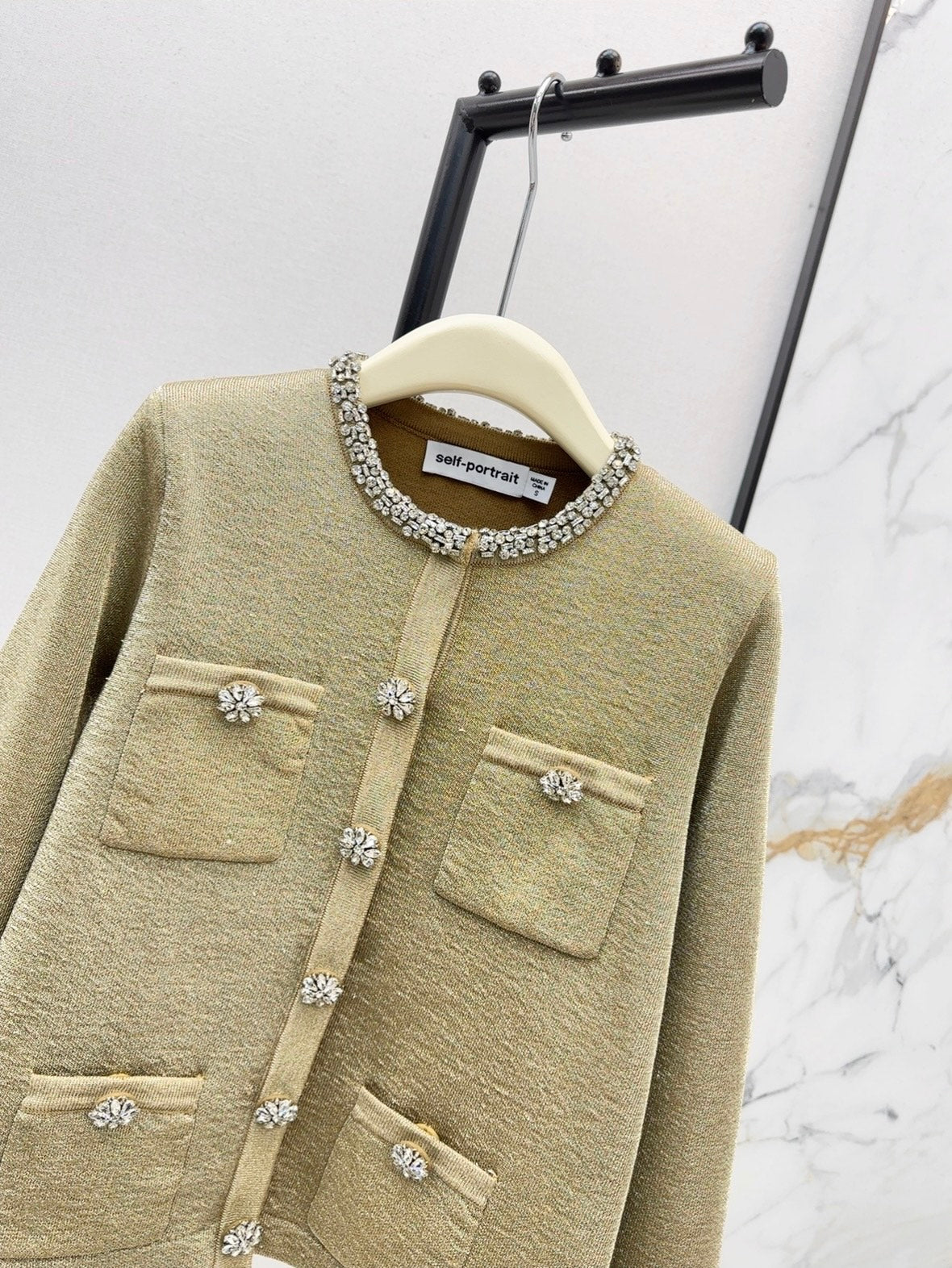 Sp NEW rhinestones knit cardigan