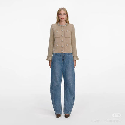 Sp NEW rhinestones knit cardigan