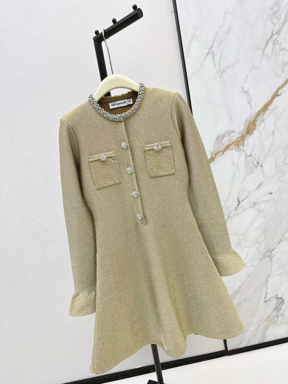 Sp NEW rhinestones knit dress