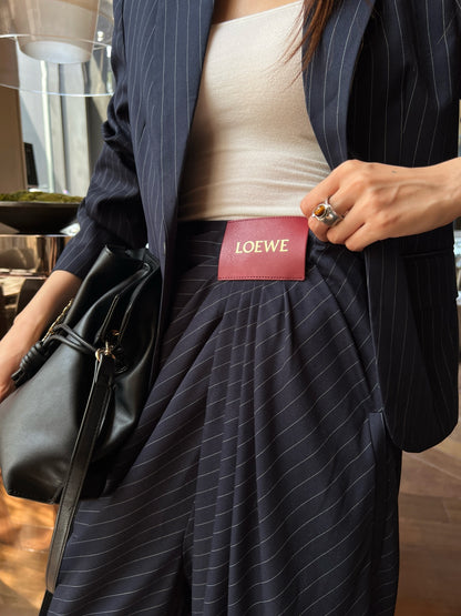 Loe NEW folds suits high-waist pants