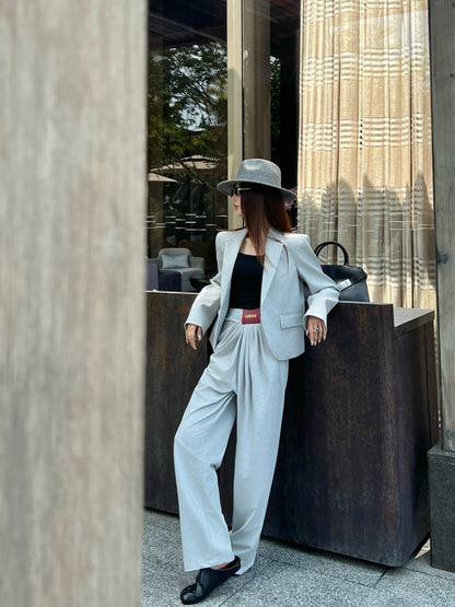 Loe NEW folds suits high-waist pants