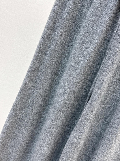 CD NEW Embroidered cashmere wide-leg trousers