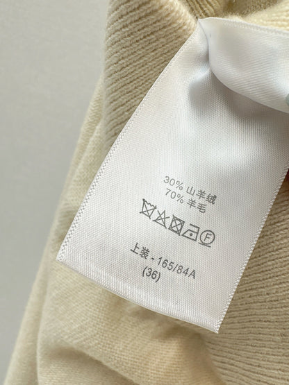 CD NEW Embroidered cashmere wide-leg trousers