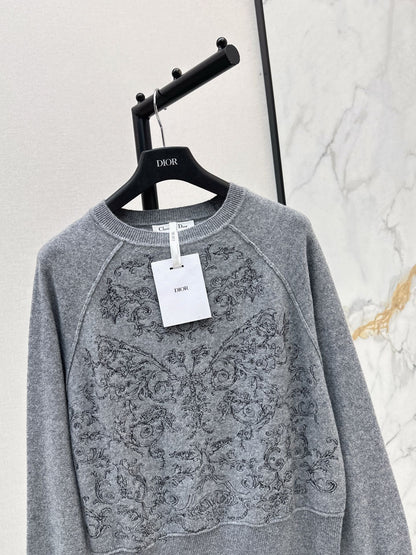CD NEW Embroidered cashmere sweater