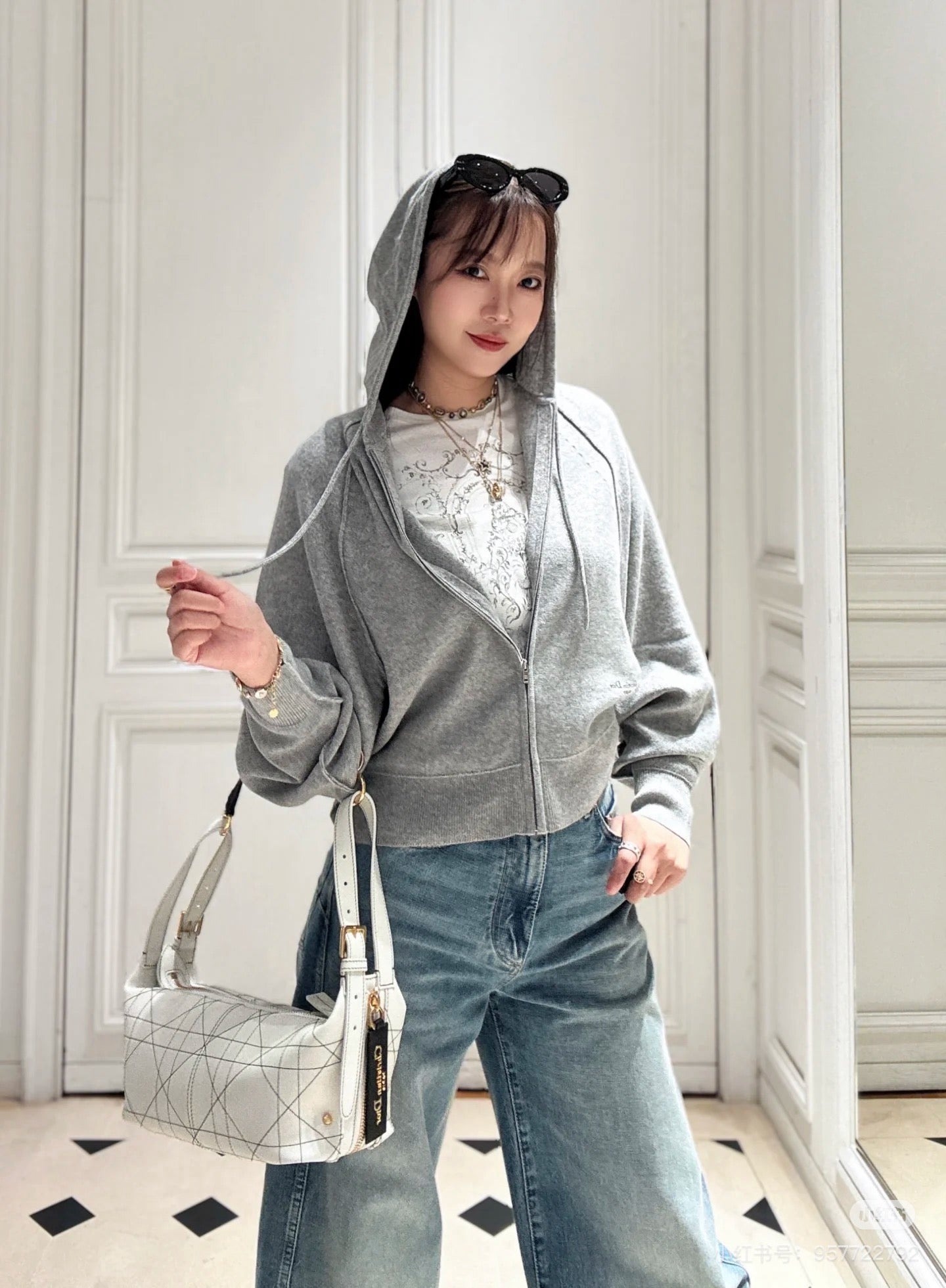 CD NEW Embroidered cashmere jacket