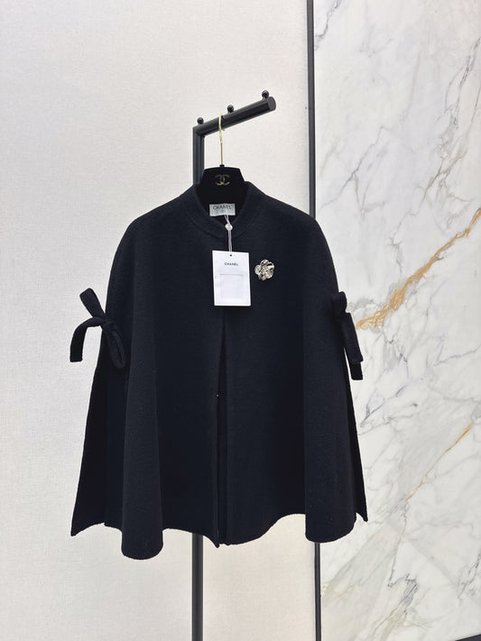Chan NEW Bow-tie cape coat