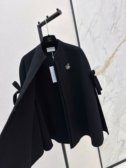 Chan NEW Bow-tie cape coat