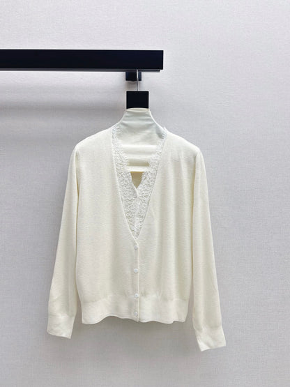 Es NEW Lace-paneled cardigan
