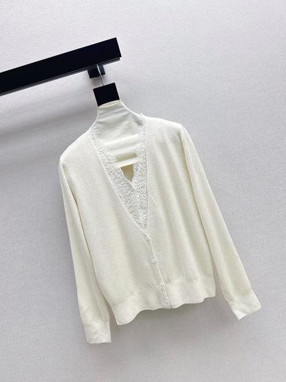 Es NEW Lace-paneled cardigan