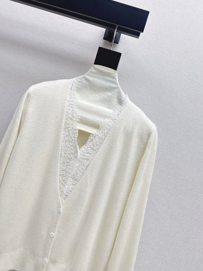 Es NEW Lace-paneled cardigan