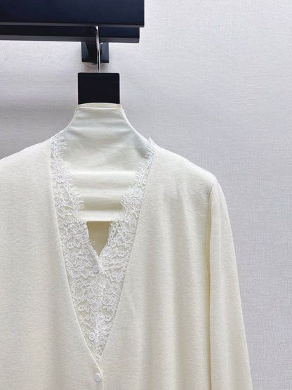 Es NEW Lace-paneled cardigan
