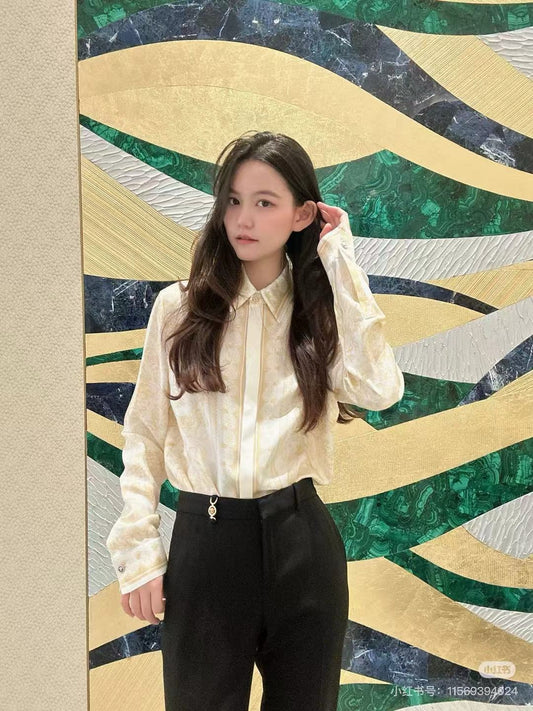 Ver NEW printed silk shirt