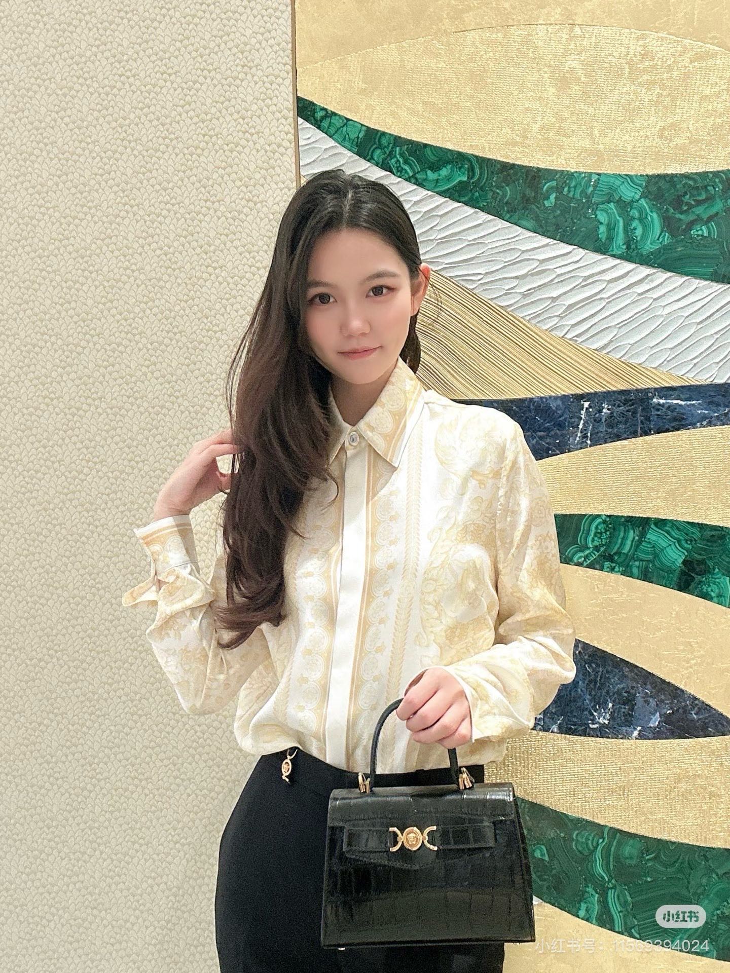 Ver NEW printed silk shirt