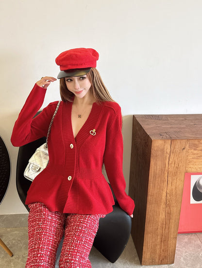 CD NEW V-neck cardigan