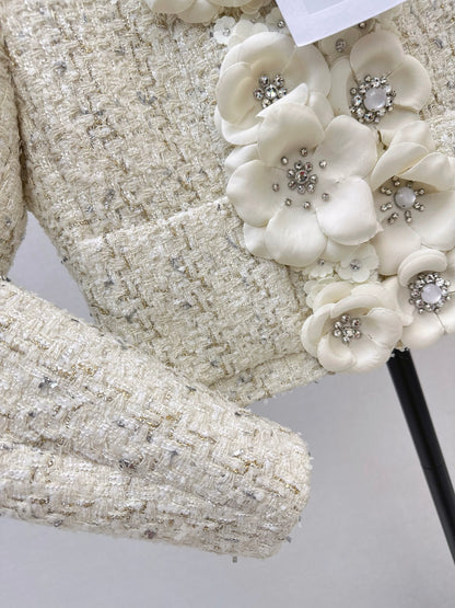 Chan NEW floral woven jacket