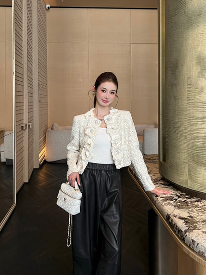 Chan NEW floral woven jacket