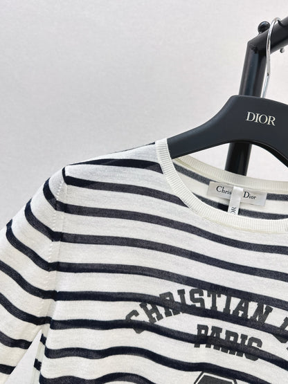 CD NEW stripe knit basic tee