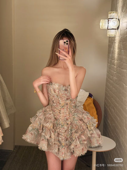 Zimm NEW print tube top dress