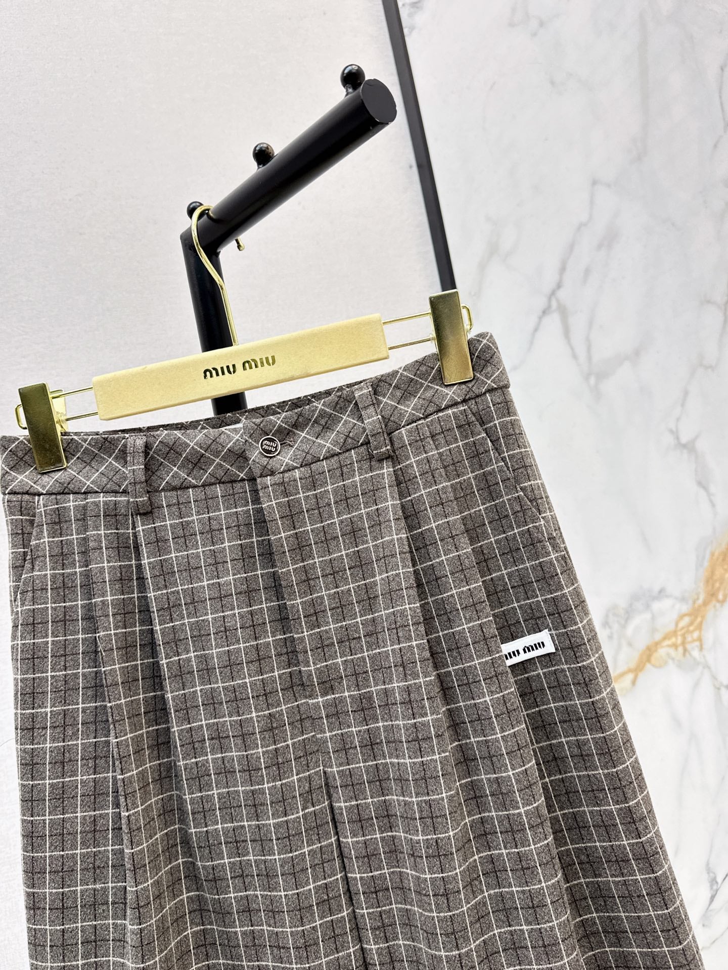 Miu NEW Retro plaid pants