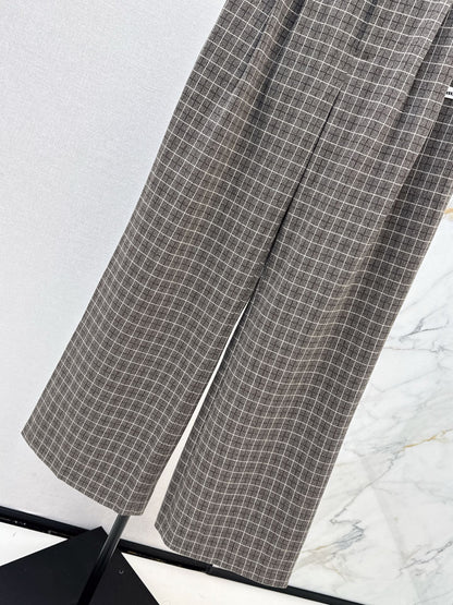 Miu NEW Retro plaid pants