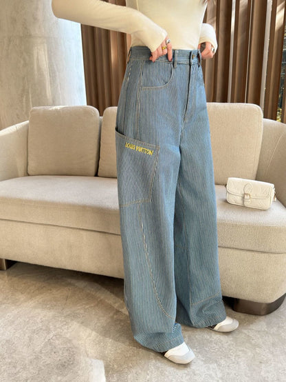 Louis NEW stripe wide-leg jeans