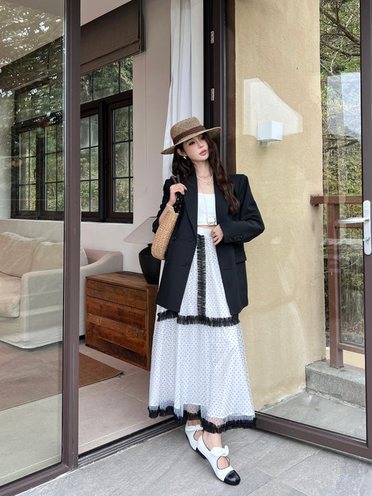 CD NEW polka dot mesh skirts