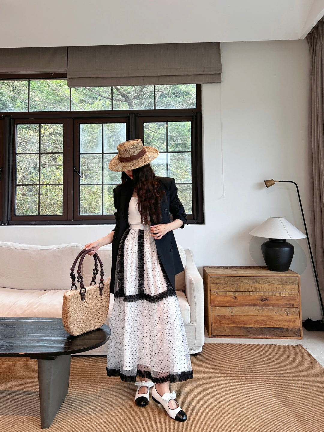 CD NEW polka dot mesh skirts