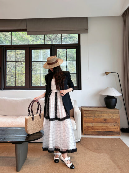 CD NEW polka dot mesh skirts