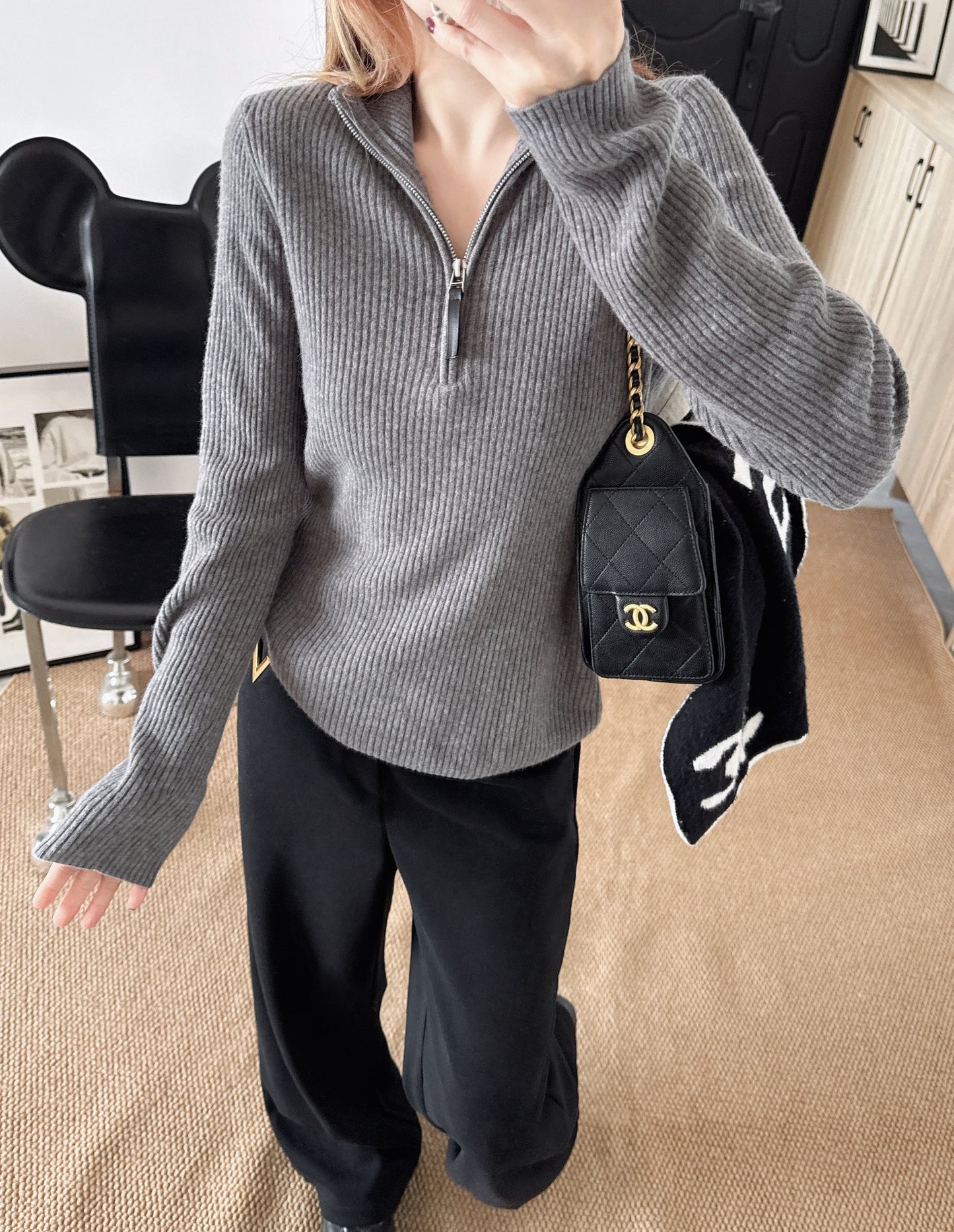 Brun NEW zip-up sweater