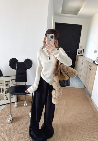 Brun NEW zip-up sweater