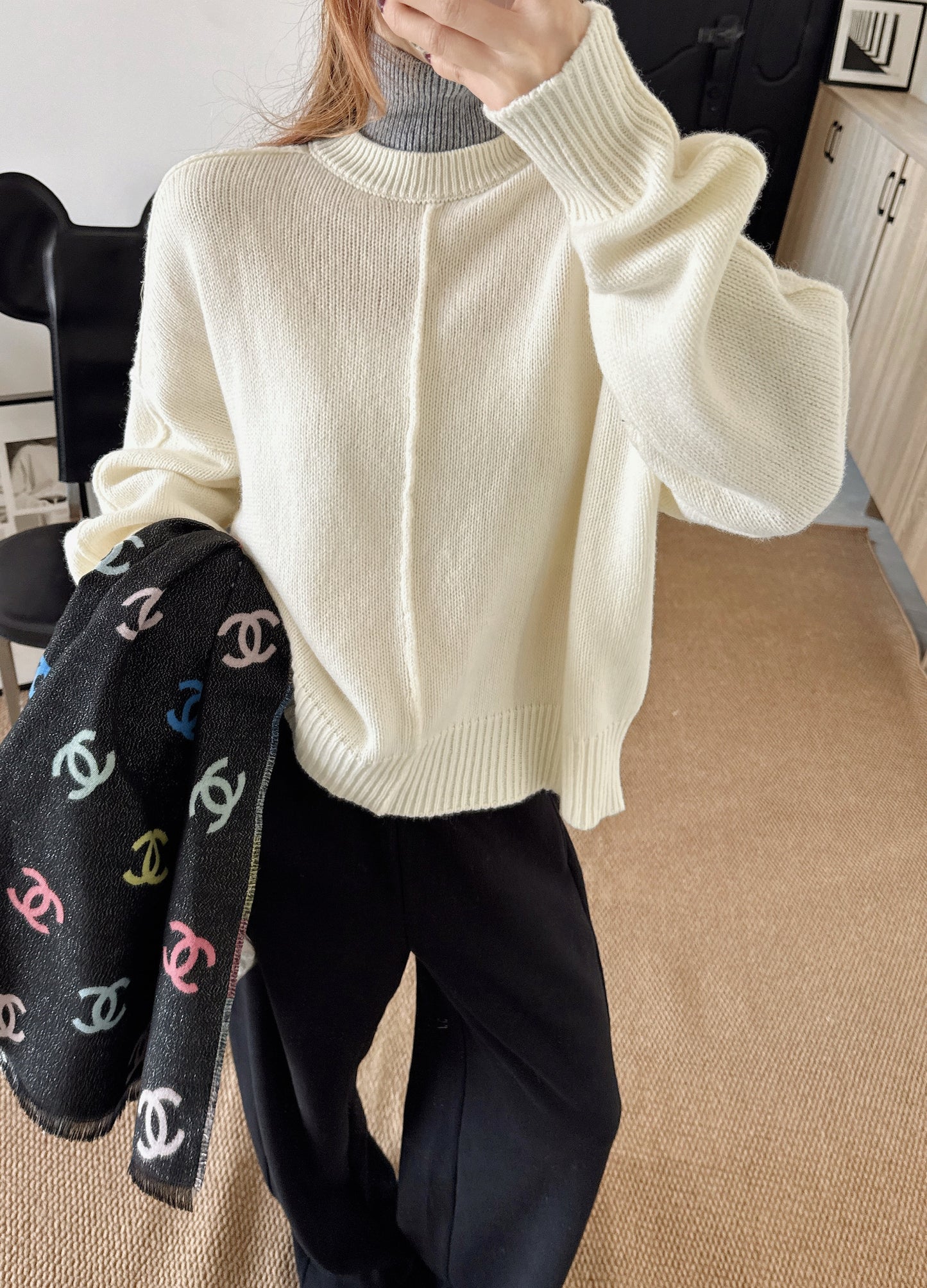 Brun NEW 2in1 contract sweater