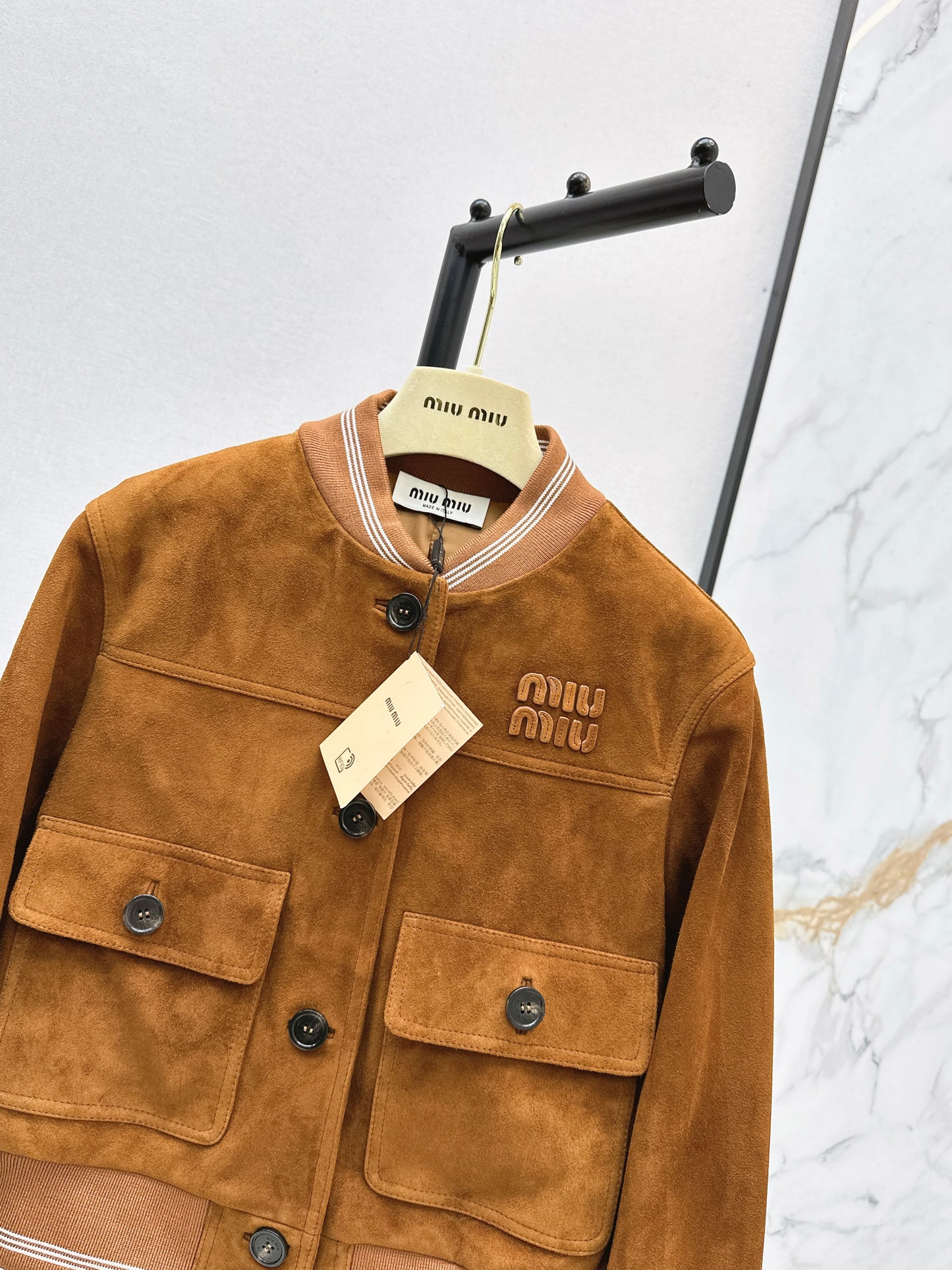 Miu NEW suede feather jacket