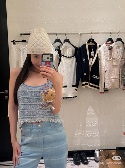 Chan NEW tassel knit camisole