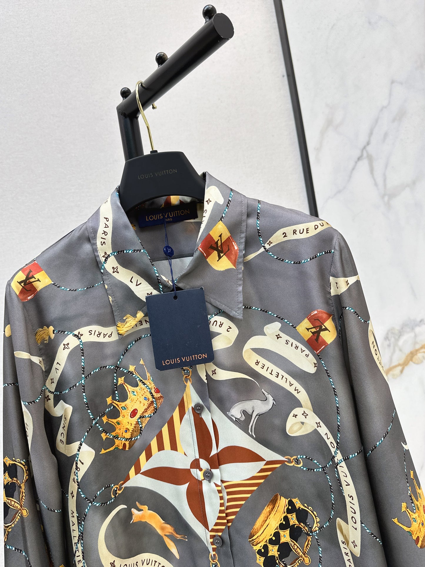 Louis NEW printed silk shirt