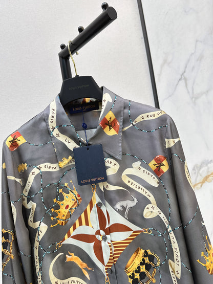 Louis NEW printed silk shirt
