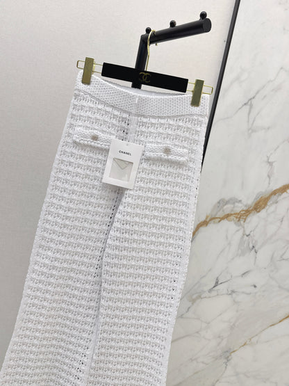 Chan NEW hollow knit pants