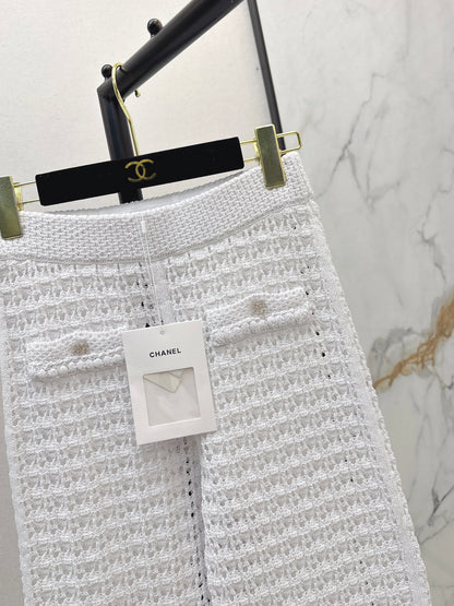 Chan NEW hollow knit pants