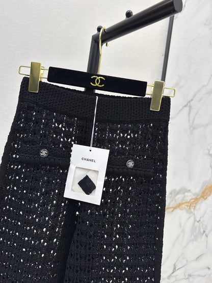 Chan NEW hollow knit pants