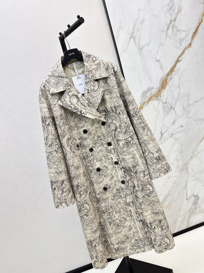 CD NEW print denim overcoats