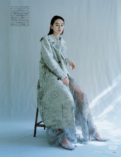 CD NEW print denim overcoats