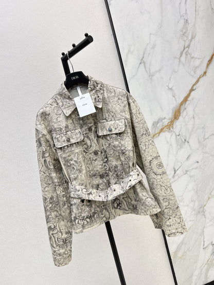 CD NEW printed denim jacket