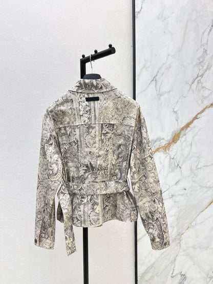 CD NEW printed denim jacket