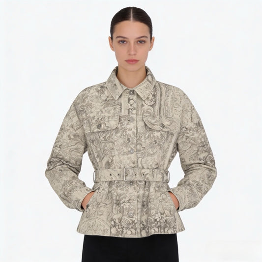 CD NEW printed denim jacket